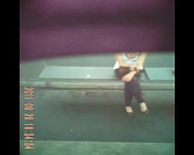 Downblouse - Sweet blonde teen with nice tits