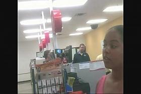 Young Pretty Black Chick Gets Upskirted