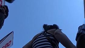 Without panties afternoon Formula 1 street activities