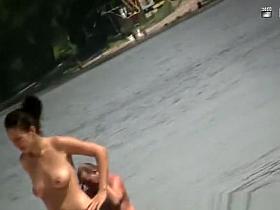 Brunette nude woman and other naked women