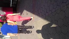 Nice Asian ass in see thru dress