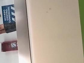 Woman wearing no panties in shopping