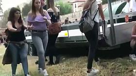 Voyeur's Paradise - girls peeing during a Spanish festival