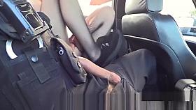 Cop nailed milf pussy outdoors