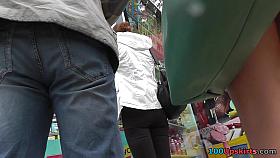 Voyeur upskirt cam captured beauties of a plump gal