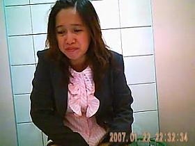 Hidden cam in thai office toilet
