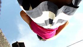 upskirting coworker at the light