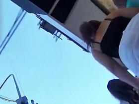Stalker catches some nice upskirt views
