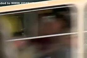 Girl blowjob in public place