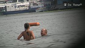 Hidden beach camera video of attractive nudist men and women