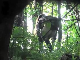 Spying her pee and shake it off