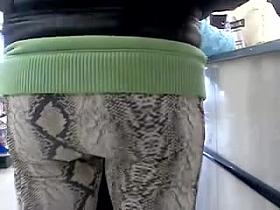 nice tiny booty in leggins shopping