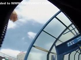 Sexy blonde naked pussy upskirted