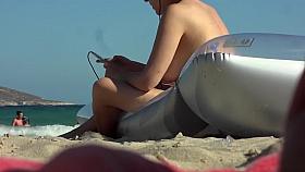 Big saggy melons was exposed in the sun