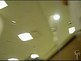 Pretty Latina in a white dress shot up skirt