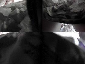 Skinny-ass gal wears g-string in upskirting video