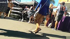 Fine ass woman filmed by guy in random outdoor scenes