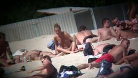 Sexy whores with awesome boobs and asses on the beach