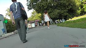 Large dilettante a-hole in belt up the petticoat