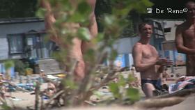 Sexy nudist brunette hidden beach video