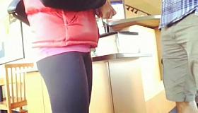 Nice cameltoe at Starbucks