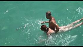 Voyeur on public beach sex