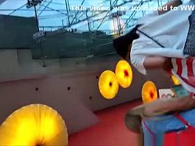 Nice legs under teen short dress