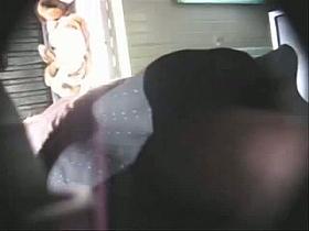 A voracious voyeur presents a chick filmed upskirt with open legs.
