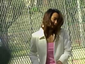 Rich Asian bitch messing with her phone during instant sharking attack