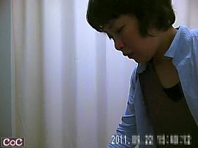 Asian fem is changing showing hot lingerie bra tits