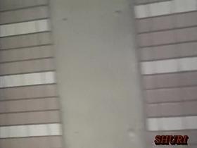 Charming Japanese girl boob sharked in the public toilet