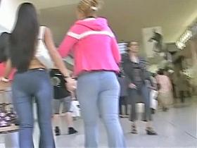 Divine street candid video of luscious asses