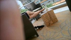 candid pantyhose feet