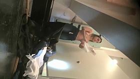 Cameltoe inside coffee bar