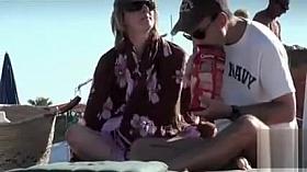 Skinny woman enjoys sunbathing in the nude