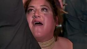 Bbw group banged in art gallery bondage