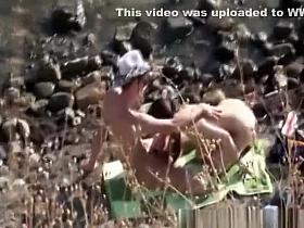 Big dick blowjob and beach fuck