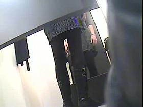 cabin voyeur girl in stockings essayage en bas