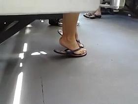 CUTE GIRL FEET ON THE BUS 2