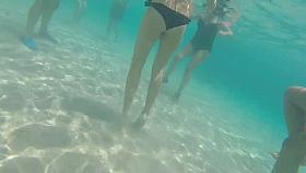 Italian teen thong gopro underwater