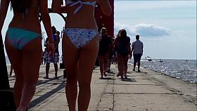 Candid Beach Bikini Ass Butt West Michigan Hot Booty