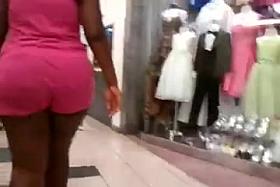 booty walking in pink shorts