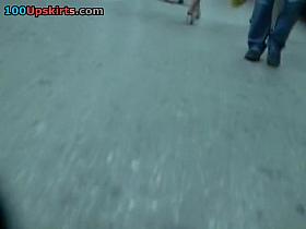 Dark and white classic upskirt