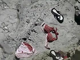 Lots of women in swimming pool cabins