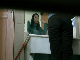 Hidden pissing cam of hairy Asian Pussy squatting on toilet