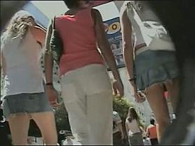 Hot asses caught in motion by a street candid cam