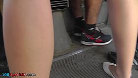 MILF exposes her butt in the free upskirt pictures