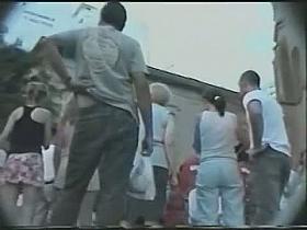 Street upskirts with hot babes in one place