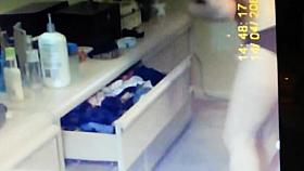 spy video of the wife getting dressed