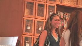 Candid butt video shows two delicious bums at the department store.